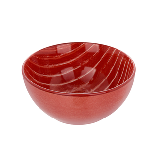 Ciotola rosso righe porcellana - Mix e Match