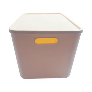 სათავსო ყუთი/High Storage Box with Lid (L)(Yellow)