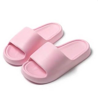 ქალის ჩუსტი(40-41)/Womens Macaron Color Bread-Shape Bathroom Slippers(Pink,40-41)