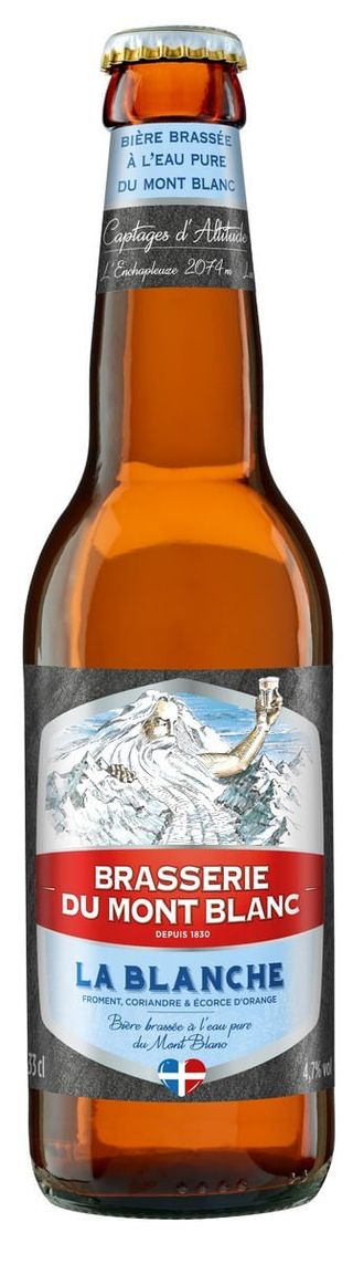 Bere blonda nefiltrata Brasserie du Mont Blanc La Blanche, 0.33 l