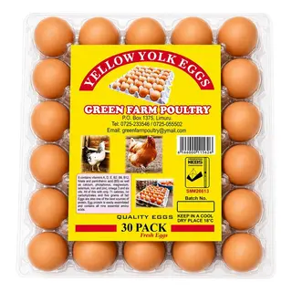 Green Farm Yellow Yolk Eggs, 30 Pack