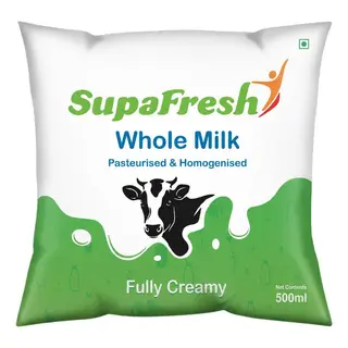 SupaFresh Whole Milk, 500ml