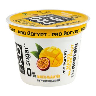 Йогурт Pro Milk 200г 9.4% манго маракуйя високобіл