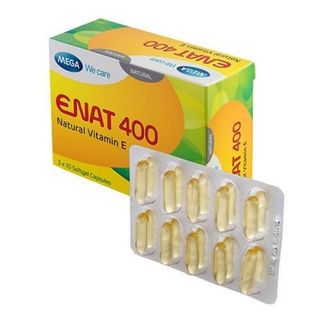 Mega Enat Natural Vitamin E Capsules 400mg, 30 Count
