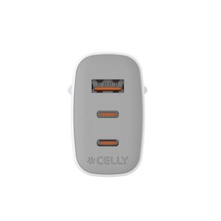 Celly Travel Charger 65 W 2 USB-C/USB-A