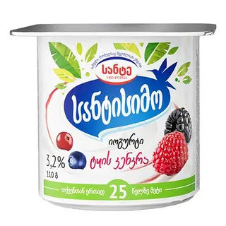 იოგურტი / სანტისიმო / ერკა / ტყის კენკრა / 110გრ