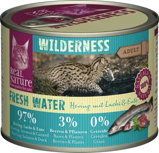 Promocja: 6 szt. - 20% Real Nature Wilderness Adult Fresh Water 200g