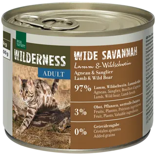Promocja: 6 szt. - 20% Real Nature Wilderness Adult Wide Savannah 200g