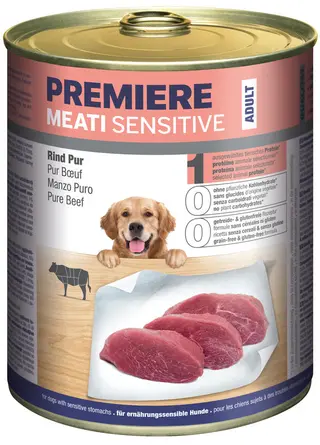 Promocja: 6 szt. - 20% Premiere Meati Sensitive Monoproteina wołowina 800g