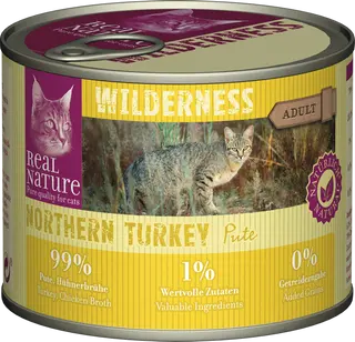 Promocja: 6 szt. - 20% Real Nature Wilderness Adult Northern Indyk 200g