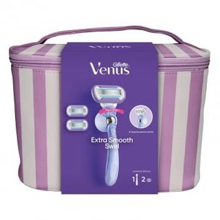 Neceser Gillette Venus Extra Smooth Swirl: Maquinilla De Depilación, Recambios 2 Y Soporte Para La Ducha.