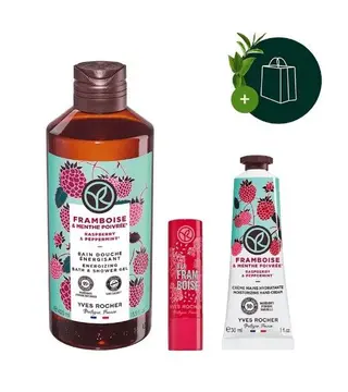 Set Îngrijire Zmeura & Menta piperata (3 produse)