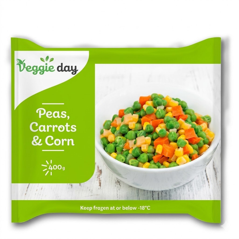 Veggie Day 3-Way Mix Peas Carrots Corn, 400G