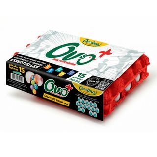 OVOLINA Œufs frais multivitaminés OVO Le plateau de 15 oeufs