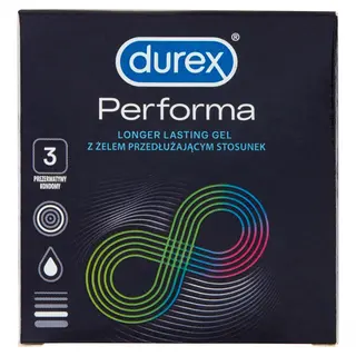 Durex Performa Prezerwatywy pokryte lubrykantem, 3 szt.