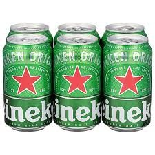 Heineken Green Beer Can, 3X3 Cans