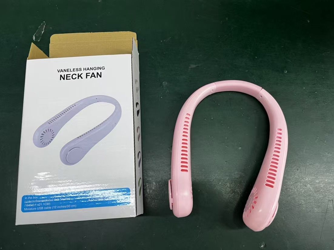Pink Vaneless Neck Fan, 30Cm