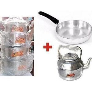 4-In-1 Pot Set With Frypan & Kettle