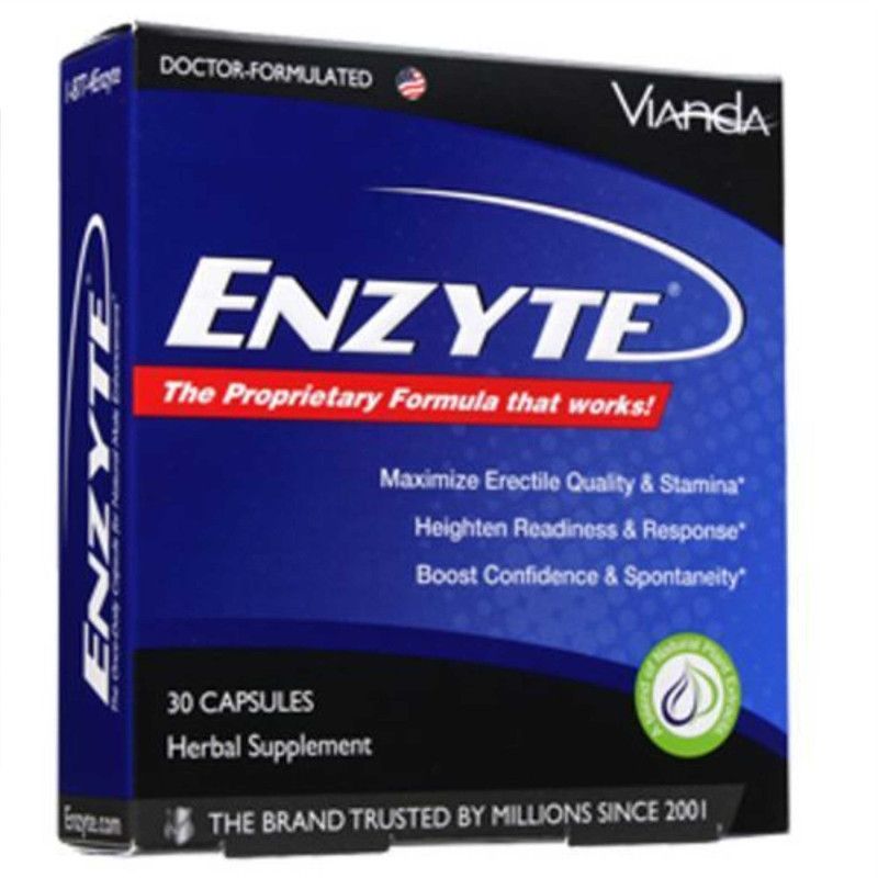 Via Natural Enzyte Male Enhancement Capsules, 30 Count