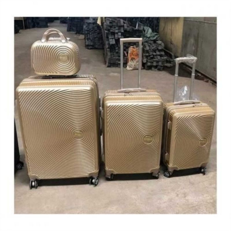 Swiss Polo Gold Luggage Box With Kit Bag, 4-Pack
