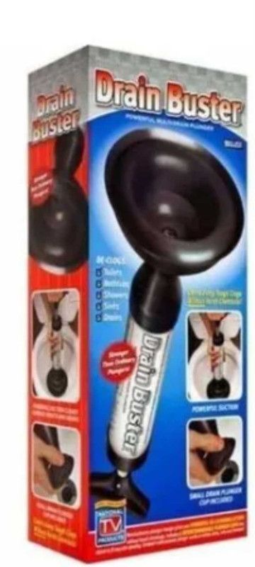 Drain Buster Powerful Toilet Plunger, Black