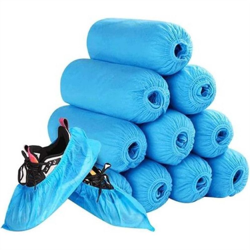 White Non-Slip Disposable Shoe Covers, 50 Pairs