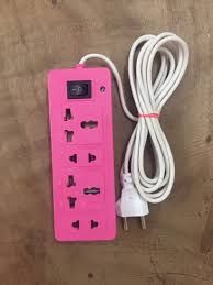 Pink Portable Electric Extension Box