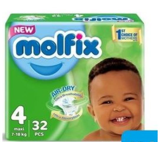 MOLFIX ECO SIZE Maxi Diapers Size 4, 32 PCS