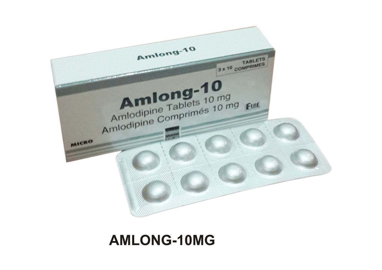 AMLONG Amlodipine Tablets 10mg, 30 Count