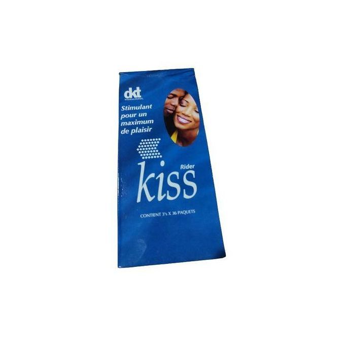 KISS RIDER Blue Condoms, 3 PCS