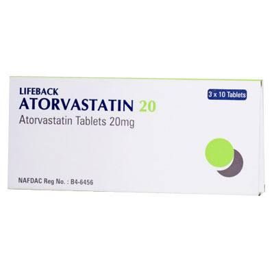 Lifeback Atorvastatin Tablets 20Mg, 30 Count