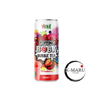 Popping Boba Strawberry Bubble tea Drink 320ml – Vinut