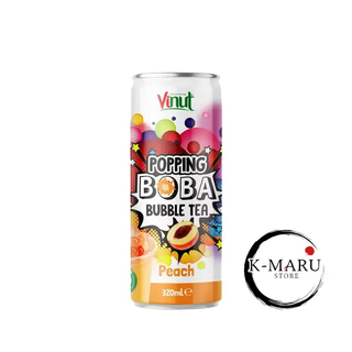 Popping Boba Peach Bubble tea Drink 320ml – Vinut