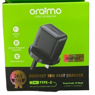 ORAIMO Black Fast Charger OCW-5203UCC