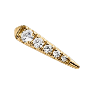 Pendiente Individual De Oro Amarillo De 18K Con Diamantes (J03877-02-H-18K-I2_St) Talla Única