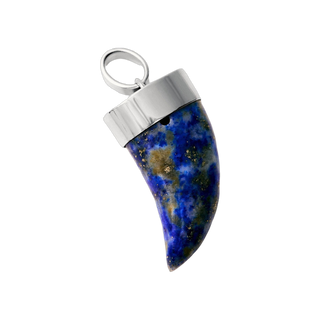 Charm de plata 925 con lapislázuli en forma de colmillo