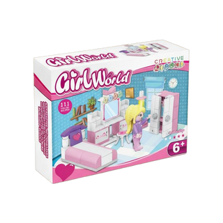 Creative GirlWorld Pink Bedroom Cubes, 111 Pieces - Jucarii Copii