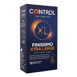 Preservativos Finissimo Extra Largo Control, Caja 12 Uds.