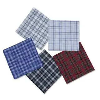 Plaid Design Handkerchief Set of 5
