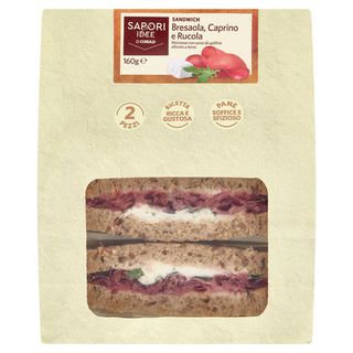 SAPORI & IDEE CONAD Sandwich Bresaola, Caprino e Rucola 2 Pezzi 160 g