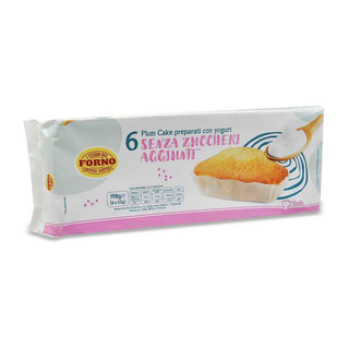 6 Plumcake Senza Zuccheri Aggiunti Tesori del Forno 198g