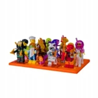 Podstawka pod 12 figurek kolekcjonerskich Lego Minifigures - pomarańczowa - Klockobus