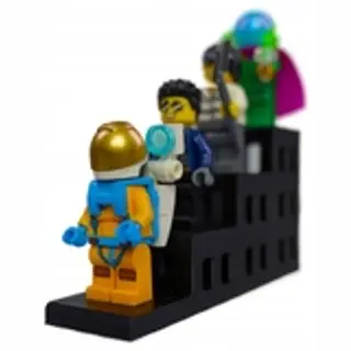 Podstawka pod 4 figurki Lego - ekspozytor - Klockobus