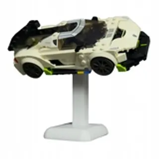 Podstawka pod samochody Lego Speed Champions 10cm - biała - Klockobus