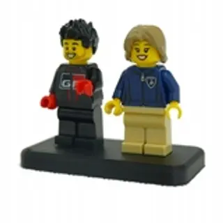Podstawka pod 2 figurki Lego - ekspozytor - NA PREZENT DLA FANA - Klockobus