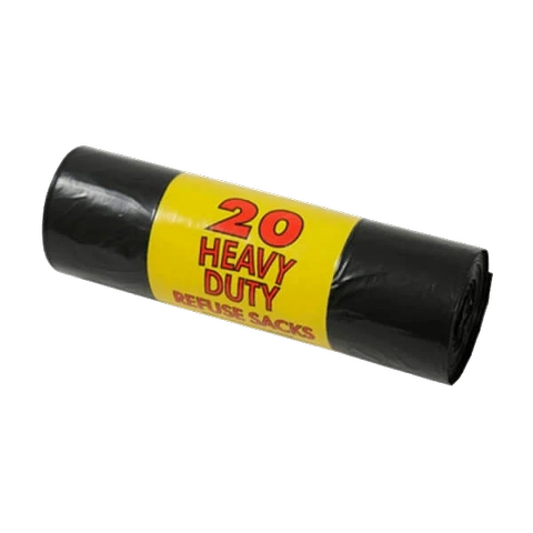 Softpak Green Earth Heavy Duty Black Sacks, 20 Pack