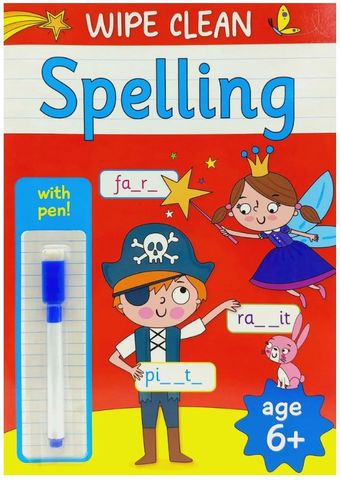 Alligator Wipe Clean Spelling Book, 6+ Years