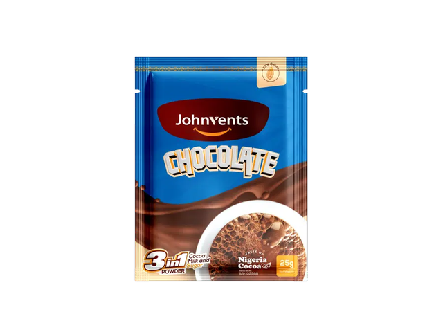 Johnvents 3-In-1 Chocolate Milk, 25G
