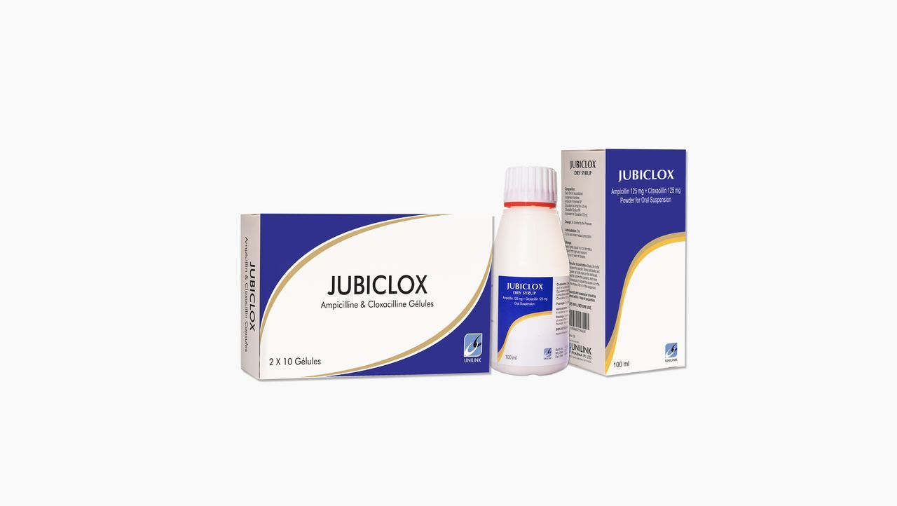 Jubiclox Ampicillin Cloxacillin Capsules 500Mg, 10 Count