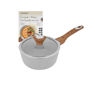Casseruola 20 Cm Antiaderente Ceramico 1 Manico - New Ceramic Grigio